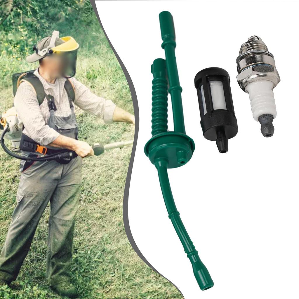 1 комплект топливный шланг трубка металлический триммер части фильтр пластиковые аксессуары топливный шланг трубка высокое качество совершенно новый