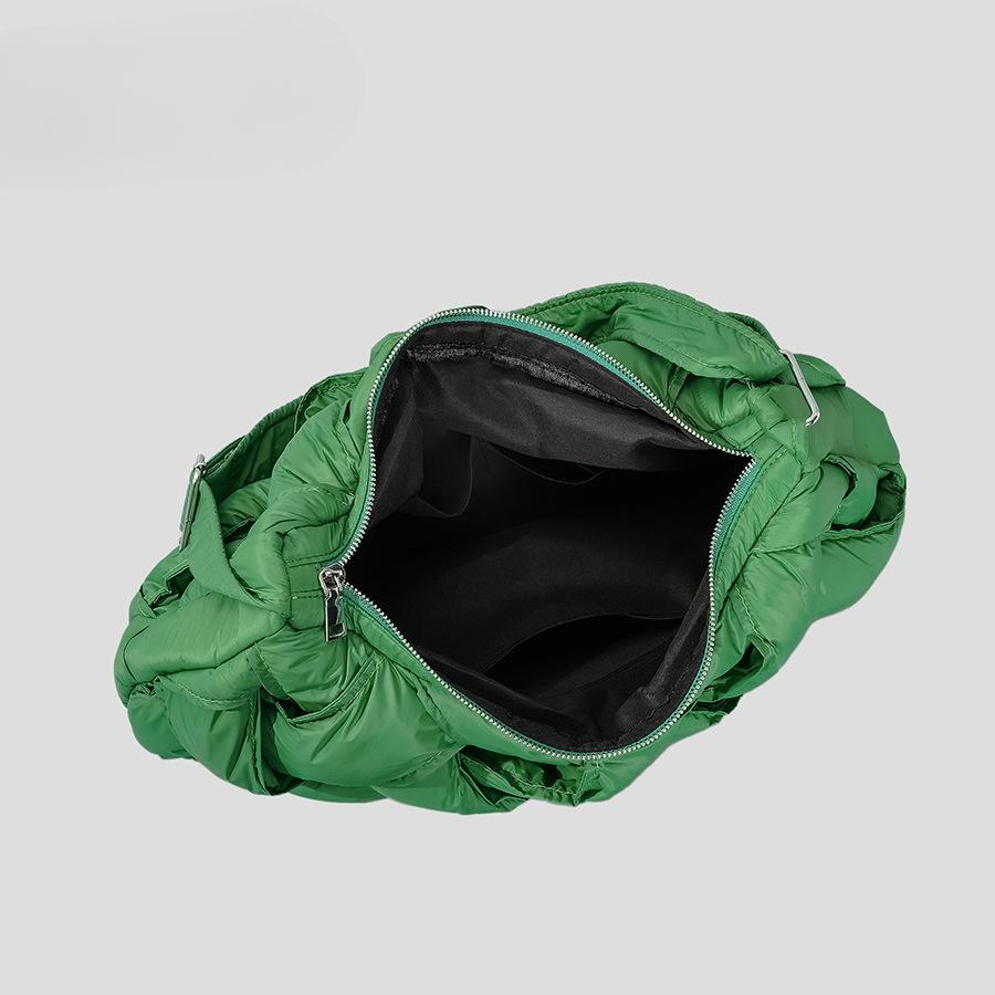 Женская сумка через плечо из нейлонового хлопка, легкая, вместительная, с простым плетением, из хлопка