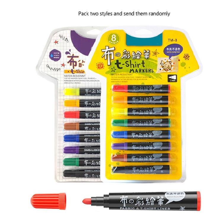 Waterproof Fabric Paint Pen for Coloring Shirts, Jeans, Jackets, Backpacks, Double-Ended Fabric Marker