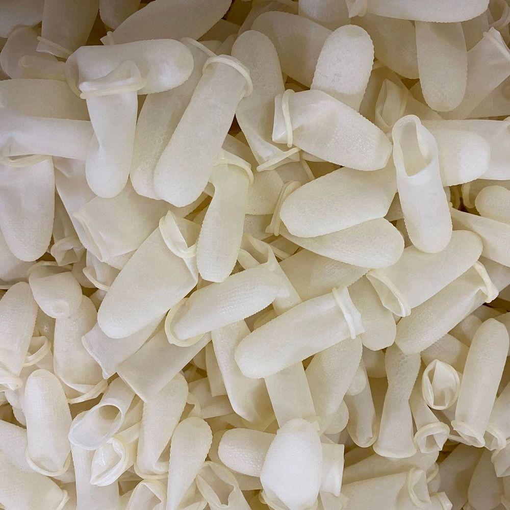 100pcs Wear Resistant Rubber Finger Cover Anti-Static Fingertips Protector Nail Industry
