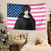 Anime Towa Tapestry Pink American Flags Game Character Art Wall Hanging Decor Banners Room Aesthetic Teen Home Tapestry