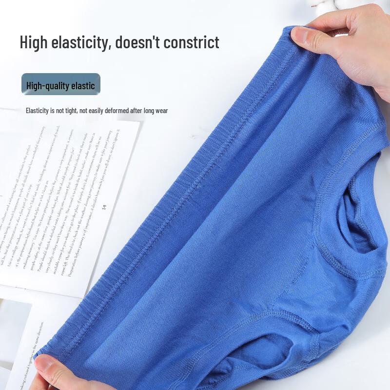 LANSWE Мужские трусы из чистого хлопка со средней посадкой и больших размеров