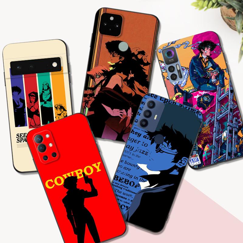 Black Tpu Case For Oneplus 8 Pro 8t 9 9R Nord 2 Ce N10 N100 N200 4G 5G  Space Cowboy Bebop