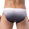 Мужские трусики, сексуальное нижнее белье, быстросохнущие градиентные цвета, дизайн с низкой талией, облегающие трусы для плавания, трусы