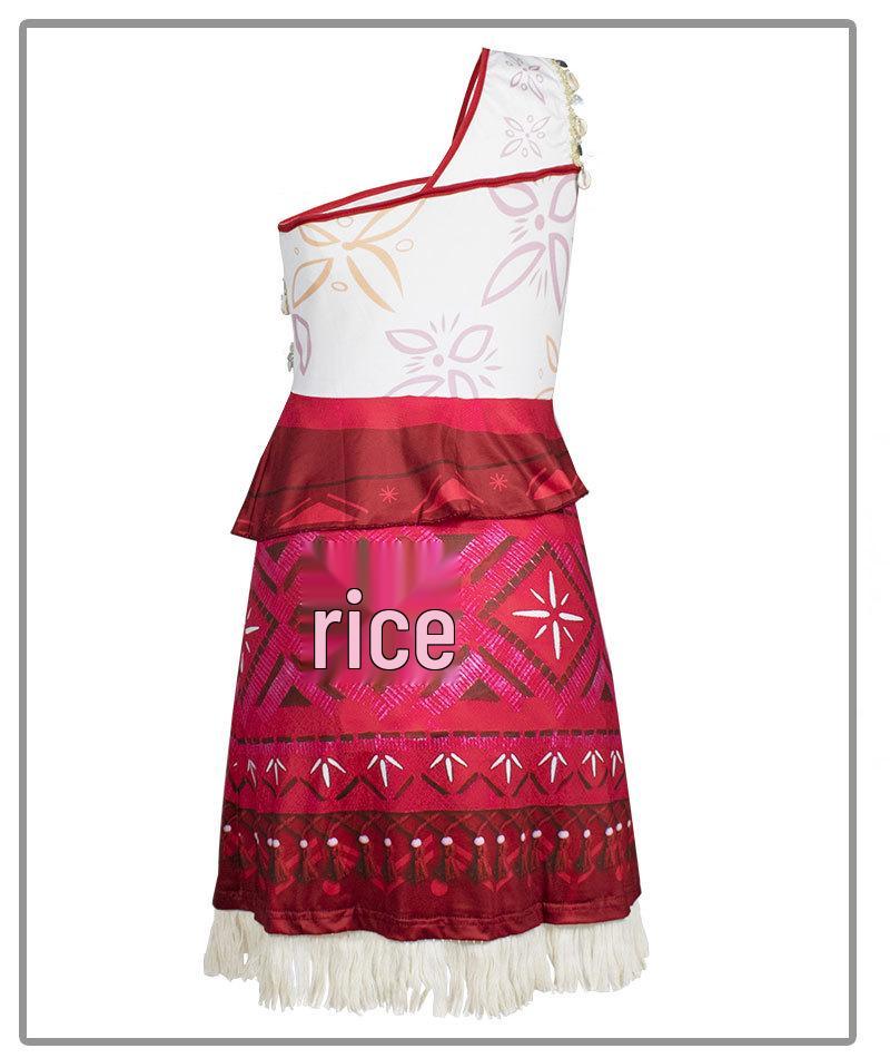 Платье в стиле Мауи из мультфильма «Моана 2» для девочек - Идеально для Хэллоуина или выступлений