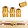 Set of 4 Hexagonal Pipe Joints Male Thread Double Nipples Pipe Coupling Set Quick Fixing for Plumbing Applications