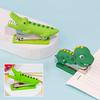 Mini Stapler for Desk Small Cute Stapler Crocodile Dinosaur Design Pocket Stapler Office Supply Accessory