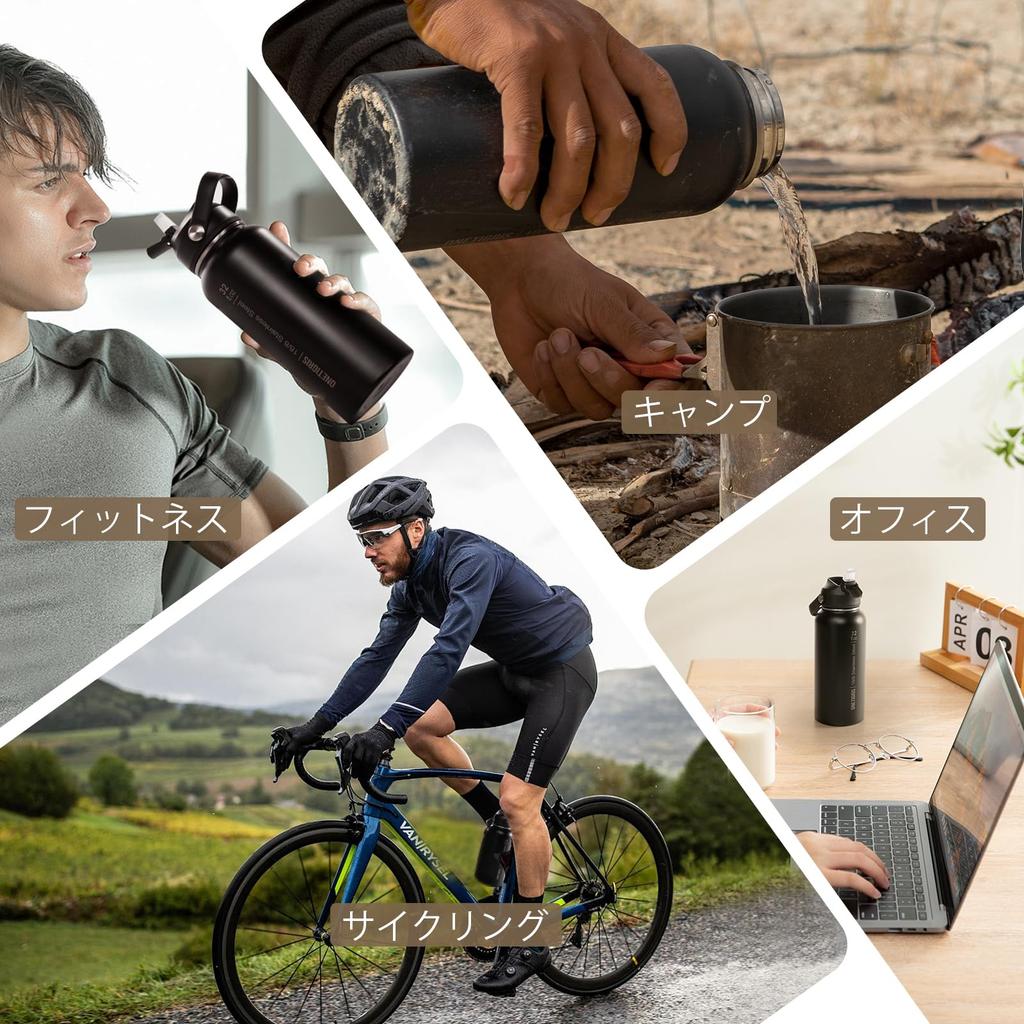 ONETIGRIS Набор бутылок из нержавеющей стали для воды объемом 1 литр с вакуумной бутылкой для воды 3X сменные 2X 1X широкие удобные для военных, подходят для камуфляжа на открытом воздухе