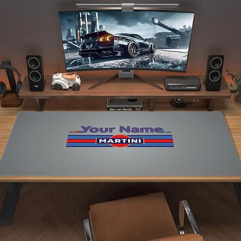 Martini Custom Name Large Size Mouse Pad Large Gaming Table Cushion Nonslip Laptop Tablet Big Mousepad Xxl Mat Mini Pc Playmat With Lock Edge Custom N