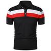 Мужская летняя верхняя одежда для спорта и отдыха, удобная мужская рубашка-поло с цветными блоками