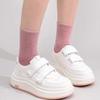 Маленькие белые туфли женские весенние новые универсальные легкие увеличивающие рост на липучке повседневные туфли на платформе спортивная обувь