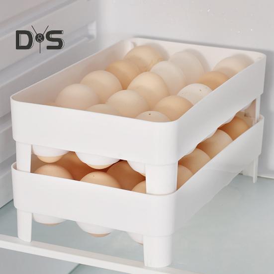 15-секционный ящик для хранения яиц, поддон для яиц в холодильнике, большая вместимость, высокая устойчивость, складной, экономящий место, органайзер для яиц в холодильнике