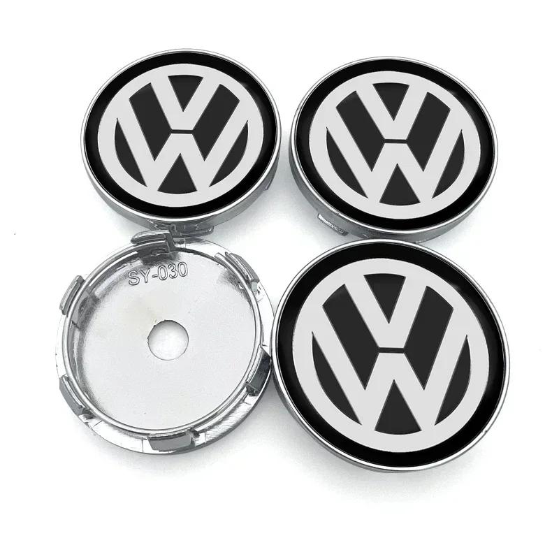 For VOLKSWAGEN VW 2025 Hot 4CS 56mm 60mm Car Wheel Center Cap Hub Covers Badge 3D Sticker For Volkswagen Polo Golf-4 5 6 7 MK5 M