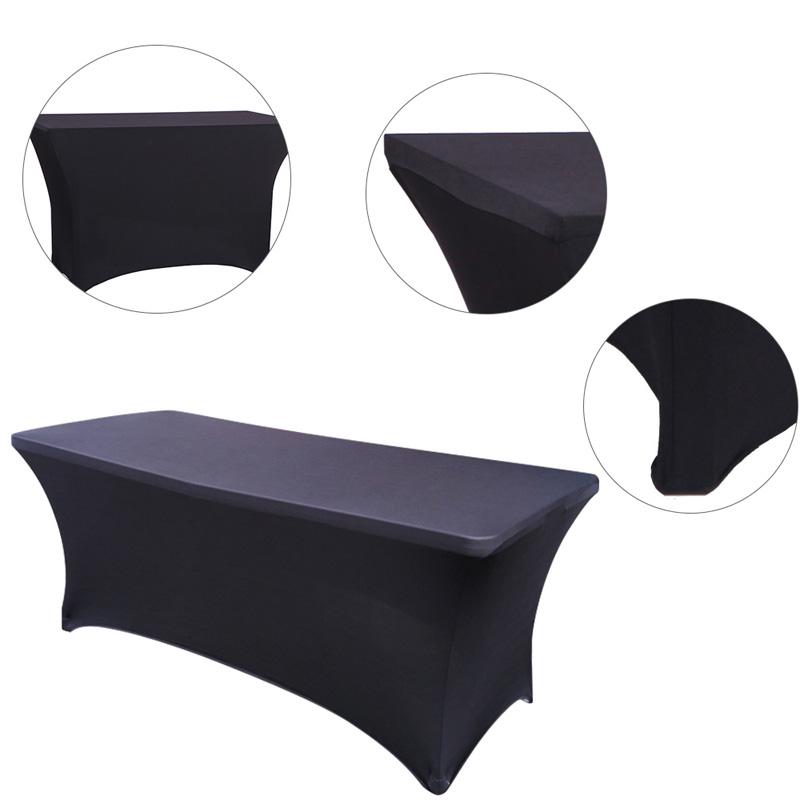 Fashion Luxury Cocktail Hotel High Stretch Wedding Hotel Birthday Table Cover Elastic Table Long Table Cloth Set Tablecloth Decoration