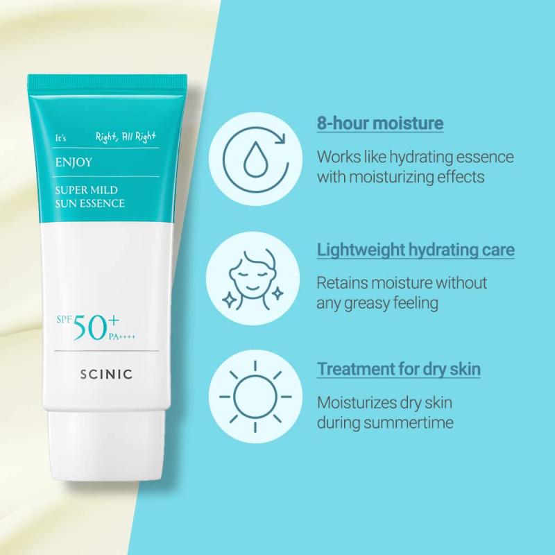 SCINIC Наслаждайся Супермягкая Солнцезащитная Эссенция 50 мл SPF50+ PA++++