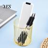 Stylish Pen Holder For Office Metal Holder, Nordic Desk Organizer for Makeup Brushes, Electroplated Cup Anti-Rust Multifunctional Storage Basket