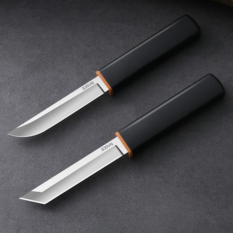 Нож из нержавеющей стали 2-в-1, двойной прямой, хозяйственные, острые, карманные, переносные, режущие инструменты, нож для рыбалки, мини-нож для фруктов