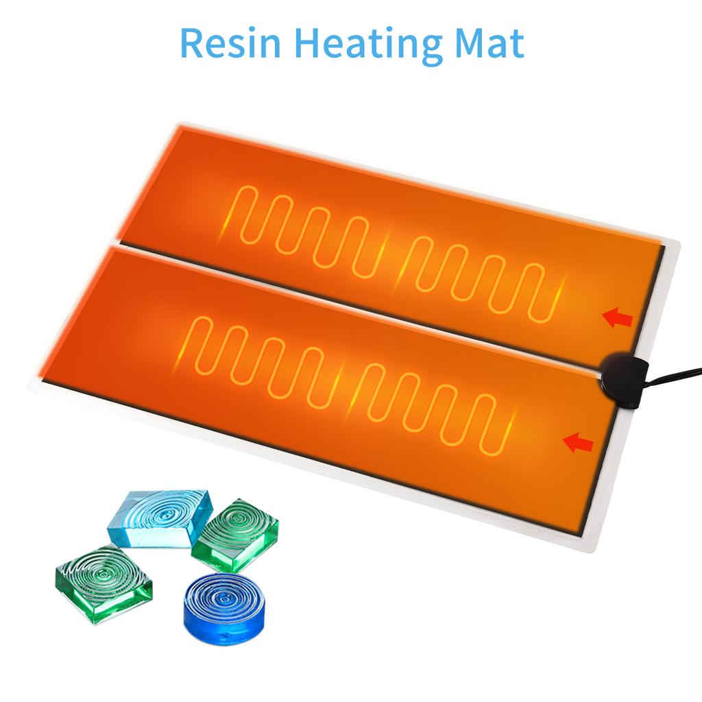 Нагревательный коврик для смолы Быстроотверждаемая сушилка для быстрой смолы с ручкой регулировки температуры Силиконовый коврик