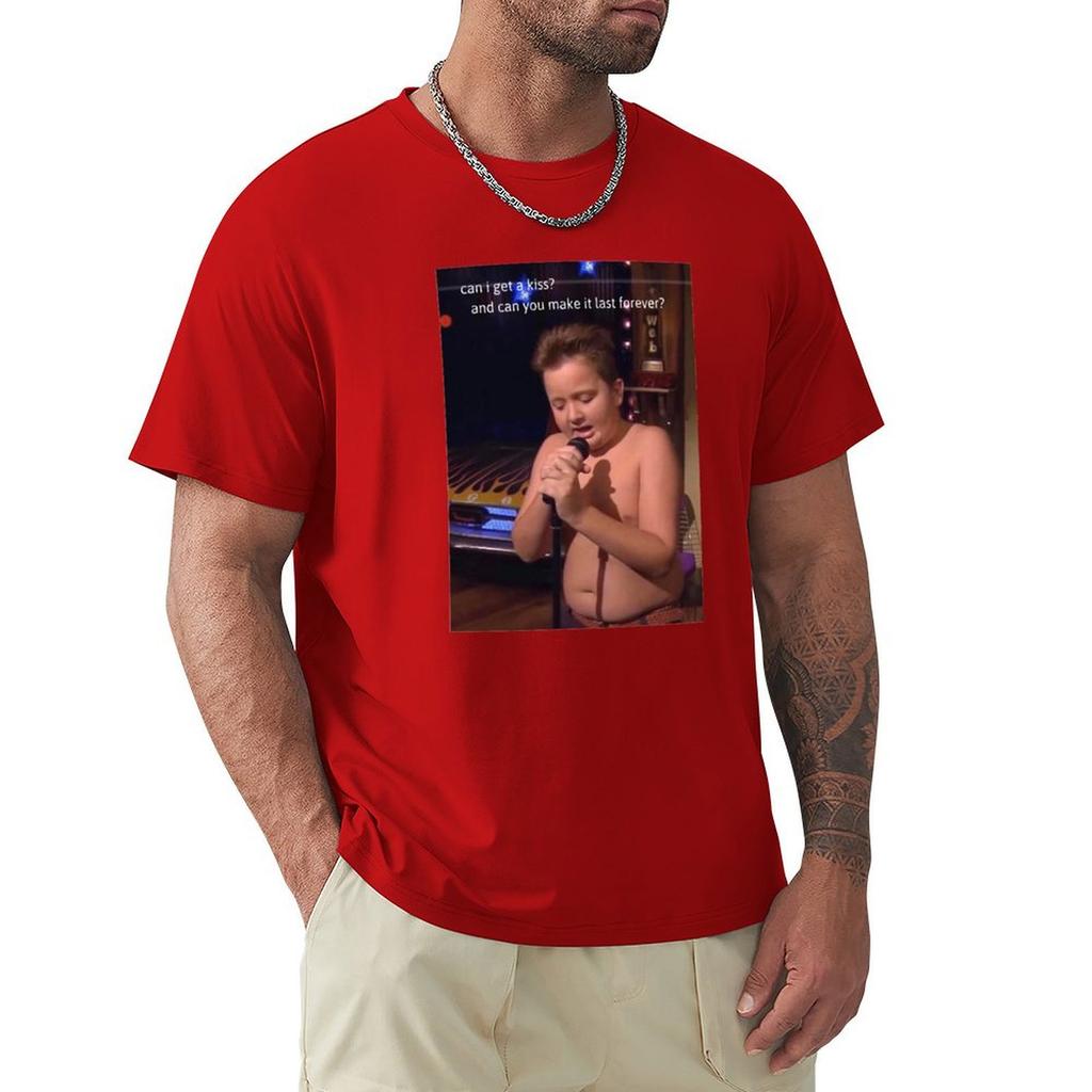 Могу ли я получить поцелуй и можешь ли ты сделать так, чтобы он длился вечно? Футболка Gibby Get A Kiss, новое издание, винтажная аниме-рубашка, мужская одежда