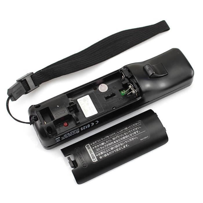 Manette de jeu - Wii - 2 en 1 - Motion Plus intégré - Sans fil - Noir