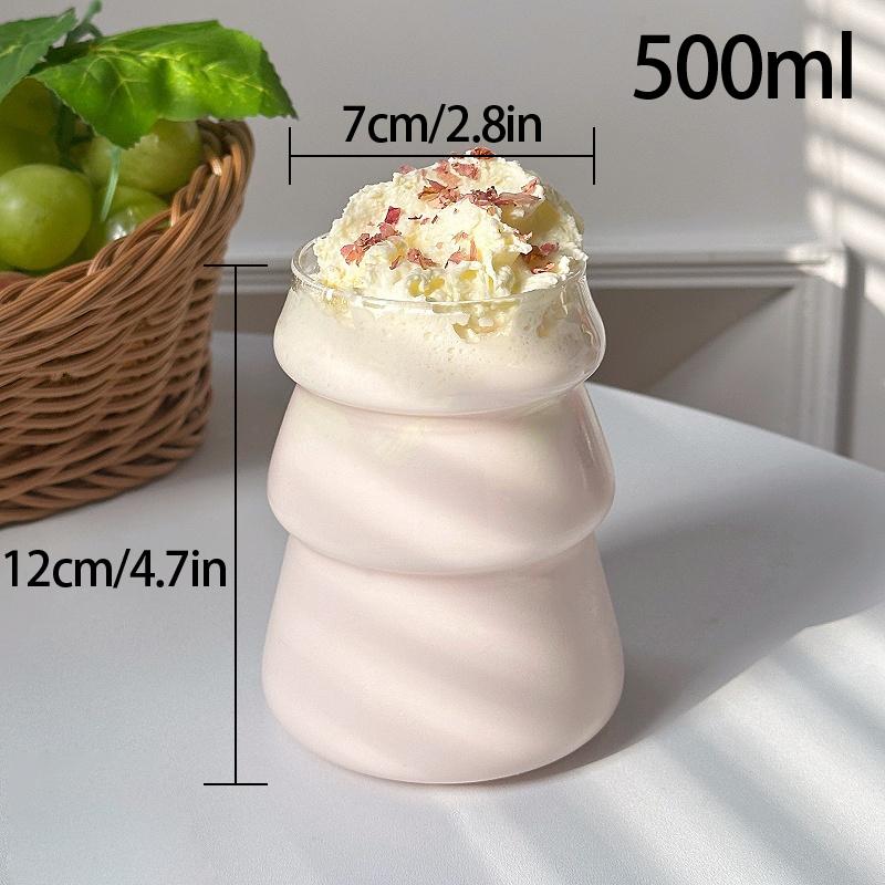 Glass Drinkware Latte Coffee Glass Cold Coffee Cup Iced Juice Milk Water Bottle Aesthetic Cup Wine Cocktail Glass Vaso De Vidrio