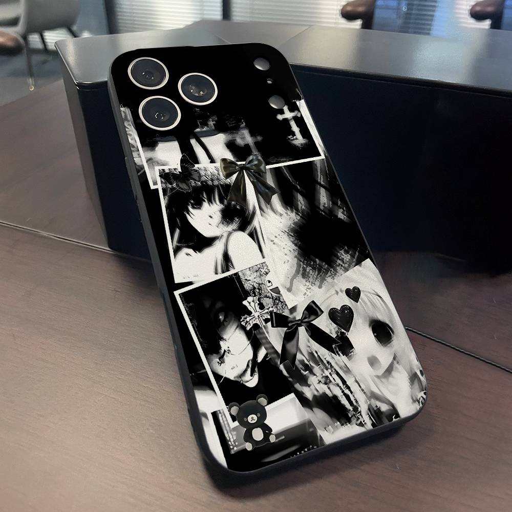 Emo Idk Dark Phone Case For iPhone 15,16,17,13,14,11,12,Pro,Max,Plus,E,Air,Mini Protect Shell