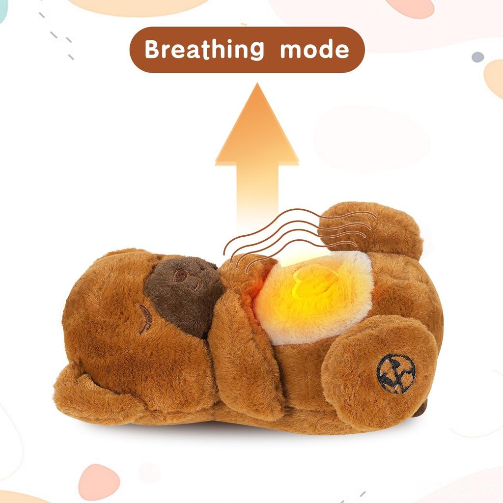 Мягкая игрушка для спящего животного с дыхательным движением и музыкой, плюшевая игрушка для сна, музыкальная шкатулка для спящего животного из плюша, игрушки для новорожденных