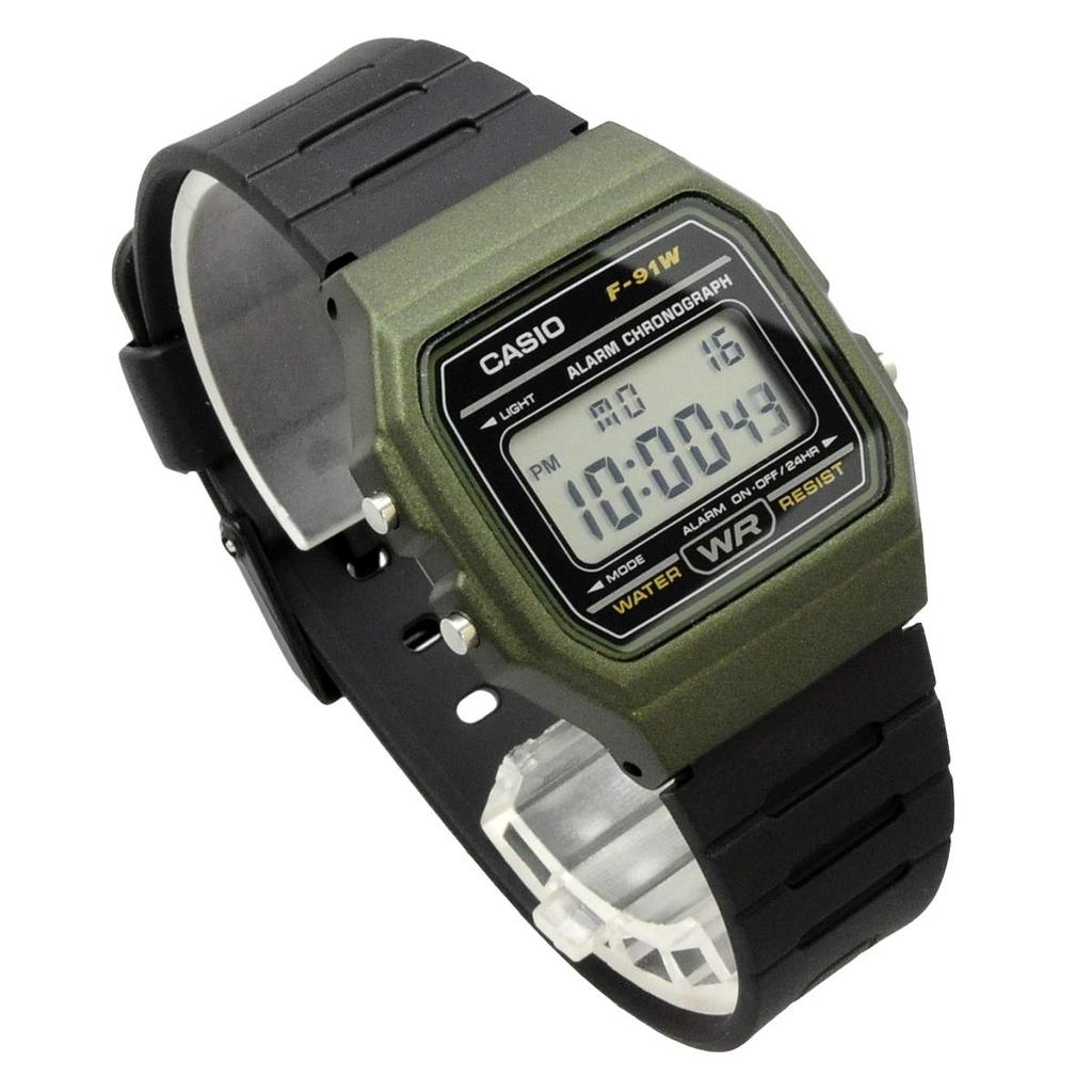 Casio Unisex Quartz Watch F-91WM-3A Cheap Casio Metallic Green [Import]