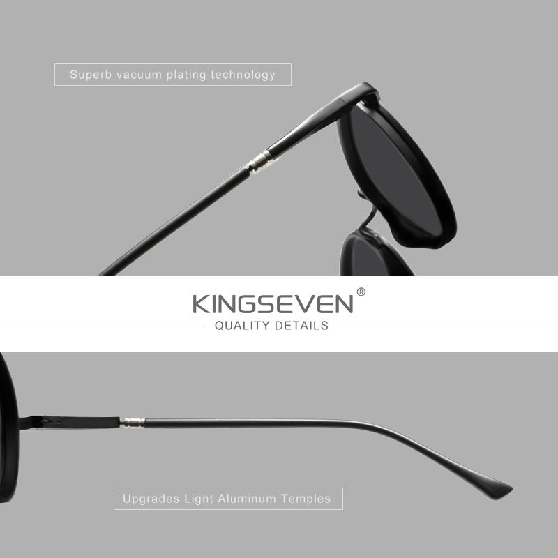 KINGSEVEN Оригинальные Повседневные Круглые Солнцезащитные Очки Мужские Поляризационные UV400 Очки Роскошные Ретро Мода Женские Очки для Вождения Рыбалки