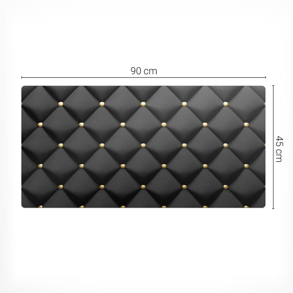 Elegant Decorative Desk Pad Quilted Pattern with Buttons 90x45 cm