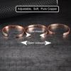 Ikuinen Pure Copper Magnetic Bracelets Adjustable 8mm Wide High Magnet Open Cuff Bangle Vintage Jewelry Resizable