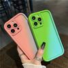 Градиентный жидкий силиконовый мягкий чехол для телефона iPhone 16 15 14 13 12 11 Pro Max Plus Candy Color противоударный утолщенный бампер