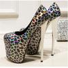 Sexy Leopard High Heels Women Shoes Platform Large Size 45 50 Gold Red Women's Heels Pumps Brand Fetish Party Dance Shoes Lady