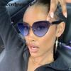 Модные Сексуальные Солнцезащитные Очки Кошачий Глаз Женские Люксовый Бренд Винтажные Панк Уличные Солнечные Очки Для Женщин Классические Очки Кошачий Глаз UV400