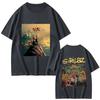 Футболка Rock Band Gorillaz The Mountain Tour Мужская Женская Винтажная Мягкий Хлопок Футболки Мужская Оверсайз С Круглым Вырезом Футболка