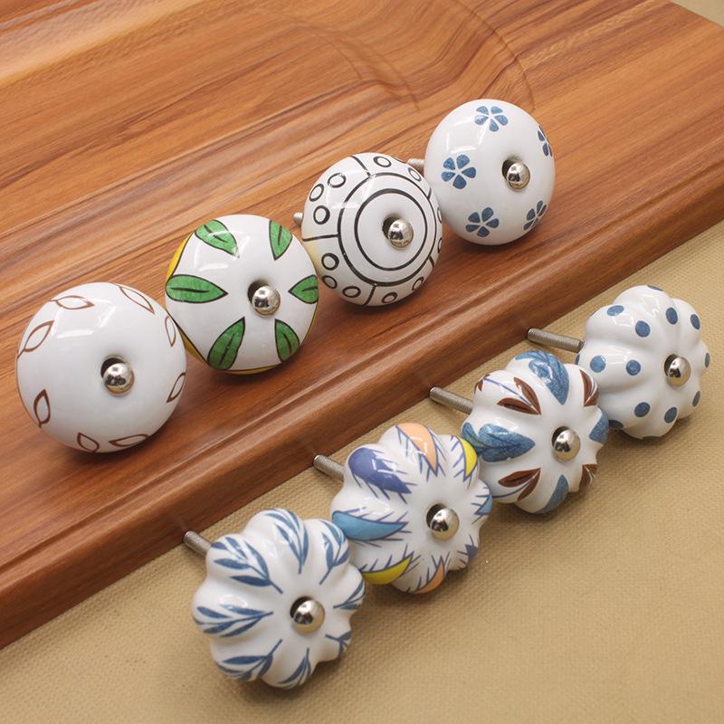 Керамическая ручка с одним отверстием в европейском стиле для шкафов и ящиков