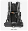 Men's Large Capacity Mountaineering Backpack with Steel Frame and Rain Cover for Outdoor Sports