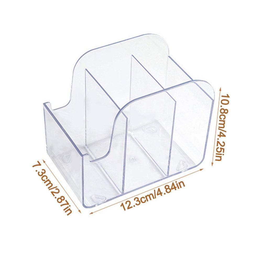 INS Style Desk Stationery Storage Box 3 Grids Pen Storage Box Durable Makeup Brushes Box