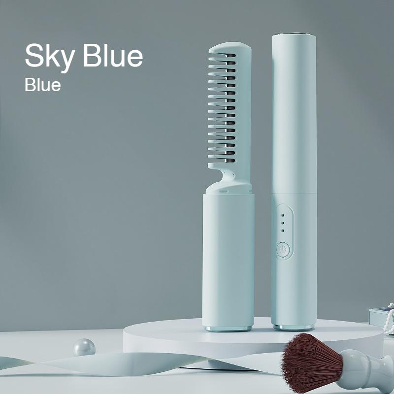 Беспроводная ленивая расческа мини портативная USB зарядка щипцы для завивки маленькая завивка выпрямление двойного назначения беспроводная расческа