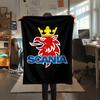 1 шт. Фланелевое одеяло с принтом Scania, Высокое качество, Для всех сезонов, Декор для дома, Тепло и уют, Идеально для рождественских подарков