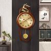 Новые настенные часы в китайском стиле, настенные часы, гостиная, бытовое использование, ретро кварцевые настенные часы из массива дерева, настенные часы
