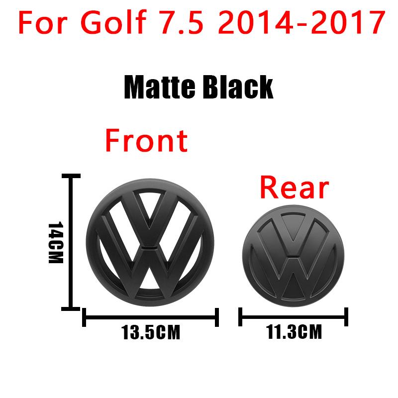 For VW Volkswagen Jetta MK5 Golf 140mm 135mm 113mm VW Logo ABS Emblem Car Hood Front Grill Rear Trunk Badge Sticker For Volkswag