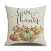 Thanksgiving Linen Pillowcase Autumn Pumpkin Print Pillow Cushion Cover