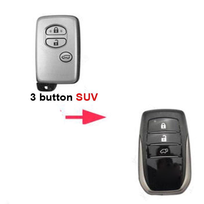 Modified Smart Remote Key Shell for Toyota Camry Prado Land Cruiser (Board 5290) With Emergency Key Blade