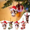 Creative Cute Christmas Shape Pendant Stocking Dog Flying Dragon Figurine Christmas Tree Hanging Ornament Holiday