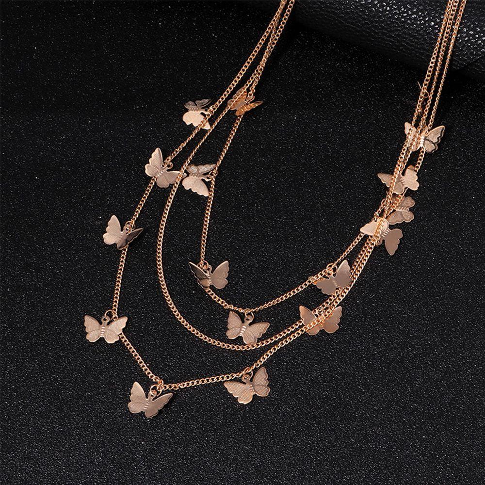 Waist Belt Multi Layer HipHop Women Punk Butterfly Belts Pants chain Waist Chain Waistband