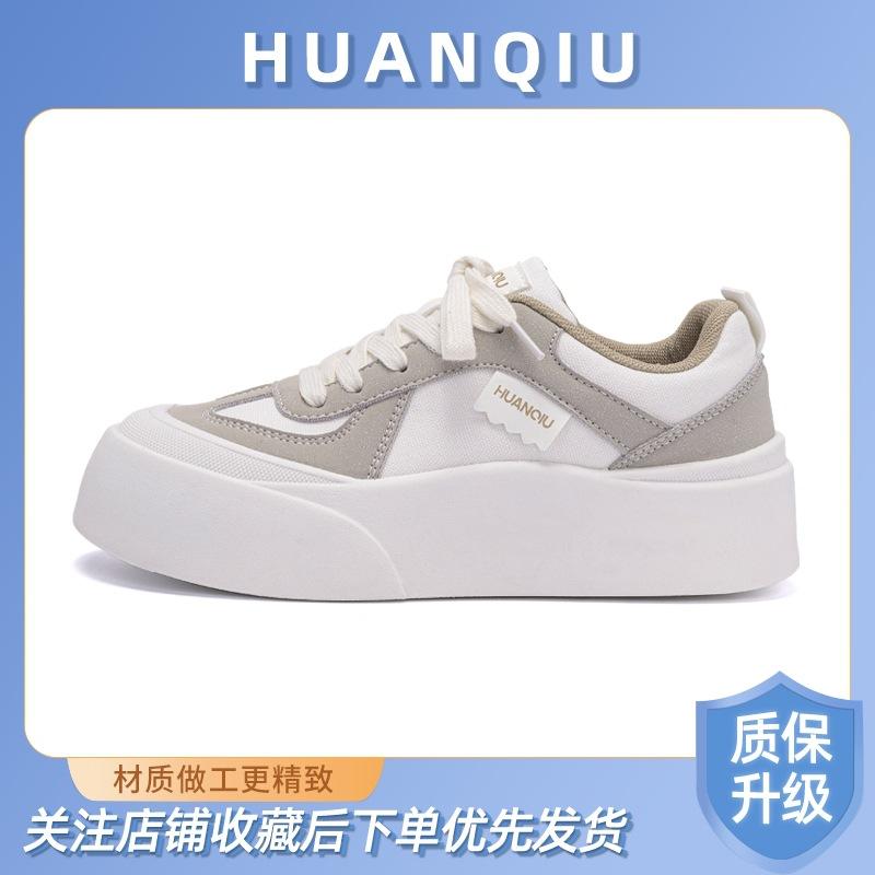 Global versatile niche platform shoes women's ZHQ68210 spring new retro Hong Kong style women's shoes trendy casual board shoes