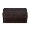 Masakazu Bento Wood Grain Rectangular Bento Dark W10 79719 Rice-Resistant Box, (CC), Brown, Size Approx. D16.4 H6.5