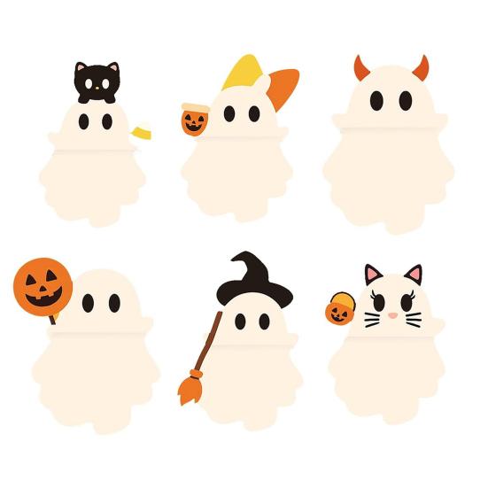 Halloween Ghost Phone Buddy Mini Phone Figure Surprise Toy Stick-on Cute Ghost Phone Topper Adhesive Cling Decoration for Smartphone
