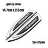 2pcs Mitsubishi metal Car Fender side logo Car door Rear Bumper tail door Emblem car door Car emblem sticker styling Accessories